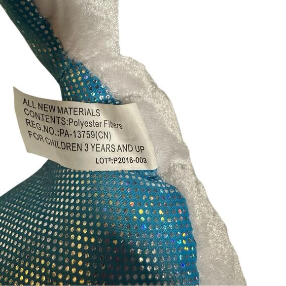 Sparkly Blue Dolphin Plush - Picture 4 of 4